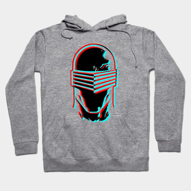 Retro 3D Glasses Style - Snake eyes Hoodie by KERZILLA